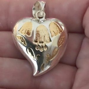 Heart Pendant Reversible Valentine Wedding Bells